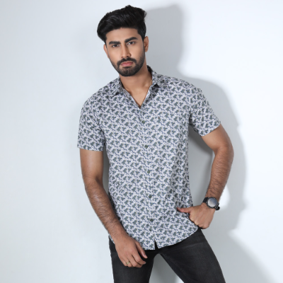MENS SHORT SLEEVE CASUAL SHIRT
