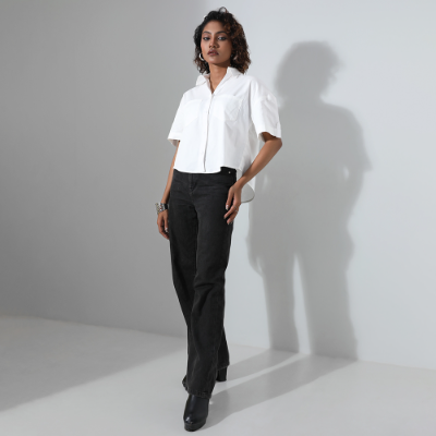 DHEU WOMENS SHORT SLEEVE CASUAL SHIRT