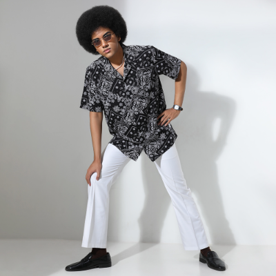 DHEU MENS SHORT SLEEVE CASUAL SHIRT